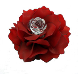 Brooch, Flower Rose, Dark Red