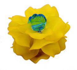 Brooch, Flower Rose, Yellow